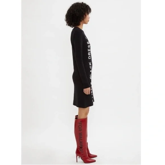 OFF-WHITE 🖤 “LITTLE BLACK DRESS” Sweater Mini Dress